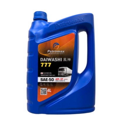 Blue oil bottle with Petromax branding on a white background